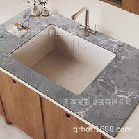 Diatomaceous Earth Kitchen Countertop Drain Mat, Quick Dry Sink Faucet Absorbent Pad for Bathroom Vanity