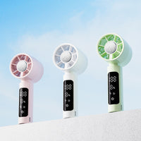 Portable USB Rechargeable Handheld Mini Fan with Type-C Fast Charging, DIY Ice Compress Function