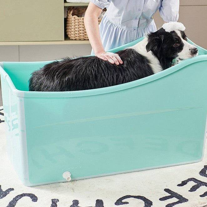 Large Foldable Pet Bathtub for Dogs, Thickened and Extended Pet Bathing Tub