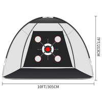 Portable Golf Practice Net with 4-Hole Target for Swing and Chipping Training
