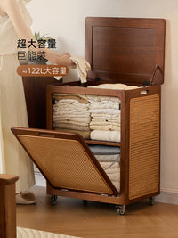 Large Capacity Storage Box with Lid and Wheels for Clothes and Toys