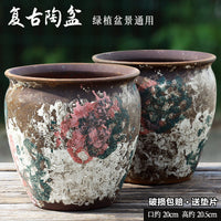 Wabi-Sabi Style Large Ceramic Planter for Succulents and Outdoor Plants