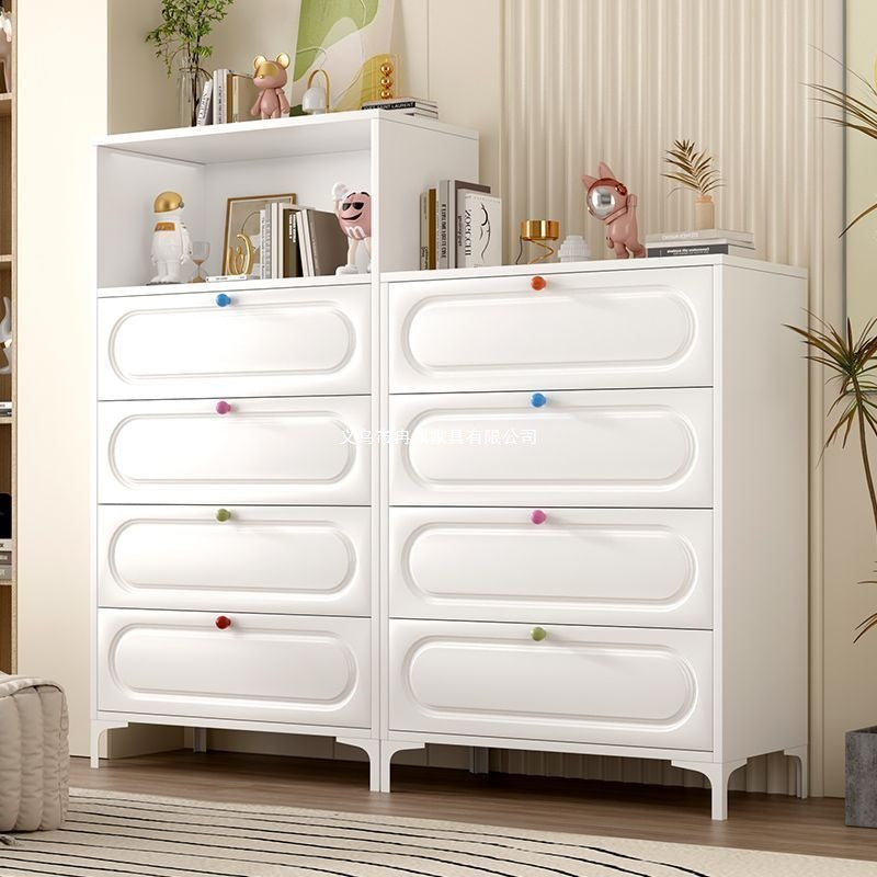 Modern Minimalist Steel Chest of Drawers with Multiple Tiers for Bedroom Storage