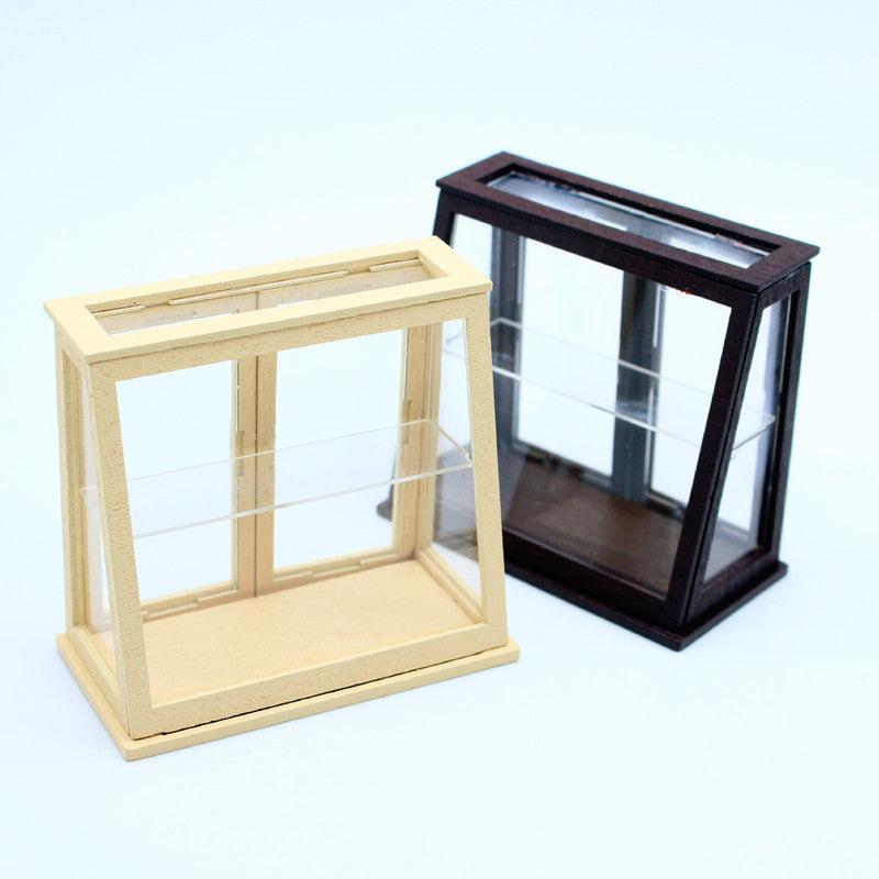 Miniature Dollhouse Display Cabinet for Living Room & Kitchen Scenes