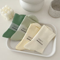 Suxinaimin Women's Loose Mid-Calf Cotton Socks for Spring/Summer