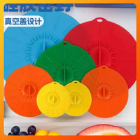 Reusable Silicone Food Covers Set - Vacuum Seal Lids for Bowls & Containers