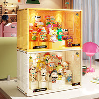 Dustproof Blind Box Display Case Stackable Plastic Toy Organizer DIY Foldable Storage Box for Collectibles