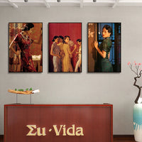 Vintage Shanghai Cheongsam Beauty Wall Art for Restaurant Bar Decor