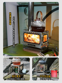 Wilderness Hunter Mini Wood Burning Stove for Camping Tent Heating and Outdoor Picnics