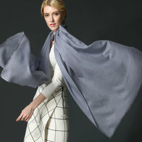 100% Cashmere Ring Spun Scarf for Women, Lightweight Summer Shawl, Spring/Autumn Versatile Sun Protection, Air Conditioning Room Silk Scarf