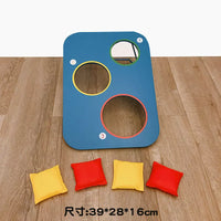 Kids Bean Bag Toss Game Set with Ring Toss and Cornhole Bags for Outdoor Yard Play