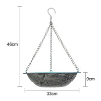 Hanging Metal Bird Feeder and Bath for Outdoor Garden and Patio