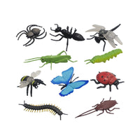 Insect Animal Model Set PVC Kids Educational Toy Butterfly Dragonfly Mantis Solid 10 Pcs Simulation