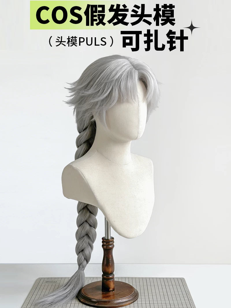 Velvet/Cotton Linen Head Mannequin for Hats, Scarves, Wigs, and Jewelry Display