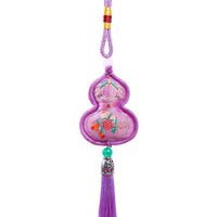 Vintage Embroidered Gourd Sachet Pendant Car Hanging Ornament