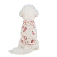 Pet Bubble Wrinkle Dress for Spring/Summer - Soft Princess Style with Cartoon Pattern