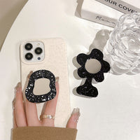 Starry Ink Splatter Phone Grip Holder with Mirror, Expandable Stand for Smartphones