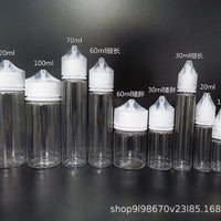 Gorilla V2/V3 Child-Resistant PET Chubby Unicorn Bottle with Flat Cap for E-Liquids