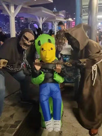 Inflatable Alien Costume for Halloween, Adult and Kids Funny Performance Outfit