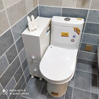 Waterproof Bathroom Toilet Side Cabinet Slim Storage Organizer with Wheels