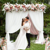 Gold Metal Wedding Arch Square Backdrop Stand for Balloons & Party Decor