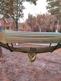 Outdoor Camping Hammock with Mosquito Net and Sunshade, Double Person Anti-Roll Automatic Quick Open Swing