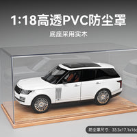 1/18 Scale Model Car Acrylic Display Case with LED Lights, Dustproof Transparent Storage Box for Collectibles and Toys