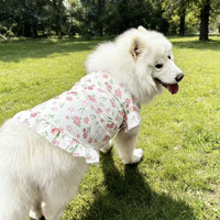 Breathable Summer Dog Dress Vest for Large Dogs, Lightweight Princess Style with Flutter Sleeves
