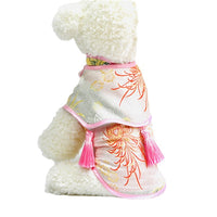 Pet Chinese New Year Tang Suit Cheongsam for Dogs - Festive Cloud Shoulder Design