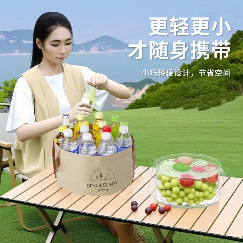 Portable Foldable Basin for Travel, Camping, Washing, and Foot Soaking