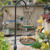 Amazon Hot Selling Garden Bird Bath Tray Hanging Feeder Outdoor Automatic Bird Bathtub