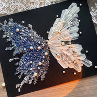 DIY Crystal Feather Butterfly Photo Frame Kit with Badminton Shuttlecocks for Handmade Gifts
