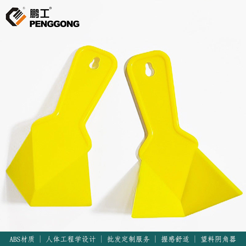 Xin Zhi Peng Gong Plastic Corner Trowel for Plastering and Putty Application, Wear-Resistant Masonry Tool for Wall Corners