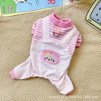 Pet Dog Four-Legged Jumpsuit Autumn Winter Warm Clothes for Small Dogs Cats
