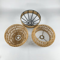 Handwoven Paper Rope Lampshade for Pendant Lights, Half-Round Design for Restaurants and Home Decor