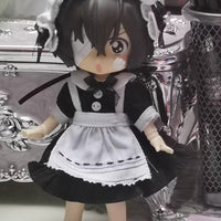 Maid Outfit for OB11 BJD Dolls - 1/12 Scale Uniform Dress Set