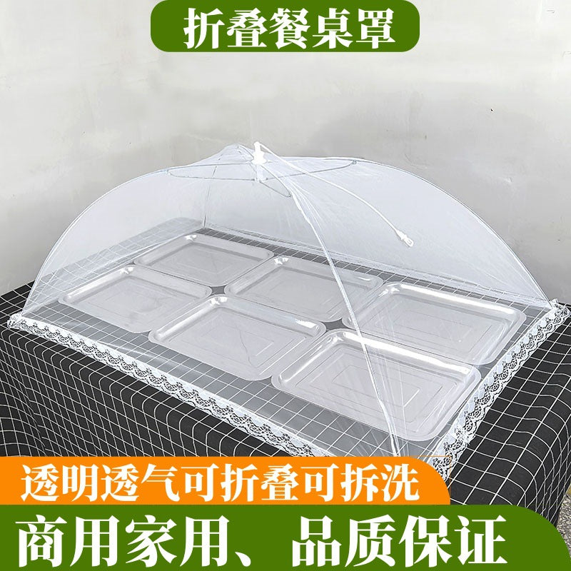 Foldable Food Cover Mesh Net for Kitchen and Outdoor Use, Anti-Fly and Insect Protection