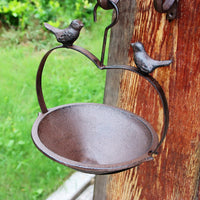 American Retro Cast Iron Hanging Bird Feeder Garden Ornament