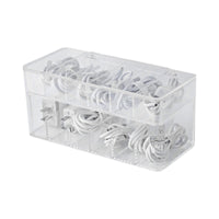 2-Layer Data Cable Storage Box with Lid, Multi-Grid Organizer for Phone Chargers & Power Cords