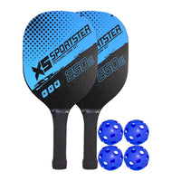 Pickleball Paddle Set for Kids and Adults - Beginner Training Kit with 2 Rackets and 4 Balls