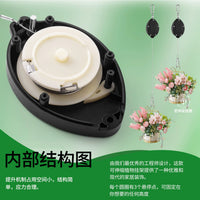 Retractable Plant Pulley Hanger for Hanging Baskets and Planters, Adjustable Height Hook for Garden Balcony