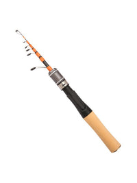 Mini Telescopic Lure Fishing Rod UL Ultralight Portable Solid Tip for Trout Bass