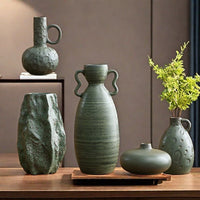 Vintage Ceramic Crackle Glaze Vase for Home Decor