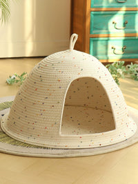 Enclosed Cat Tent Bed Winter Warm Cat House Removable Washable Scratch-Resistant for All Seasons