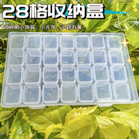 Jewelry Storage Box Nail Art Organizer Anti-oxidation Earrings Necklace Transparent Multi-grid Portable Storage Box