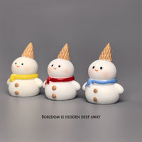 Christmas Micro Landscape Snow Globe Resin Ornaments