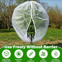 Garden Plant Protective Netting with Zipper & Drawstring, Insect and Bird Barrier for Fruit Trees & Greenhouses