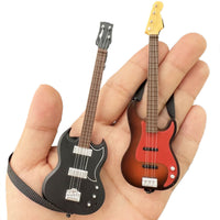 1:12 Dollhouse Miniature Guitar Model with Strap, Simulation Musical Instrument Toy for Dollhouse Decoration