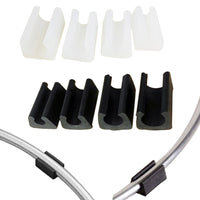 U-Shaped Pipe Clamp Chair Leg Caps, Open-Ended Tube Inserts, Plastic Round Tube Feet Pads for Furniture
