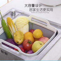 Foldable Plastic Wash Basin Portable Multi-functional Storage Basket Sink for Home Use
